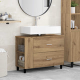 vidaXL Badkamer vaniteitsunit Wit 80 x 35 x 60 cm Bewerkt hout