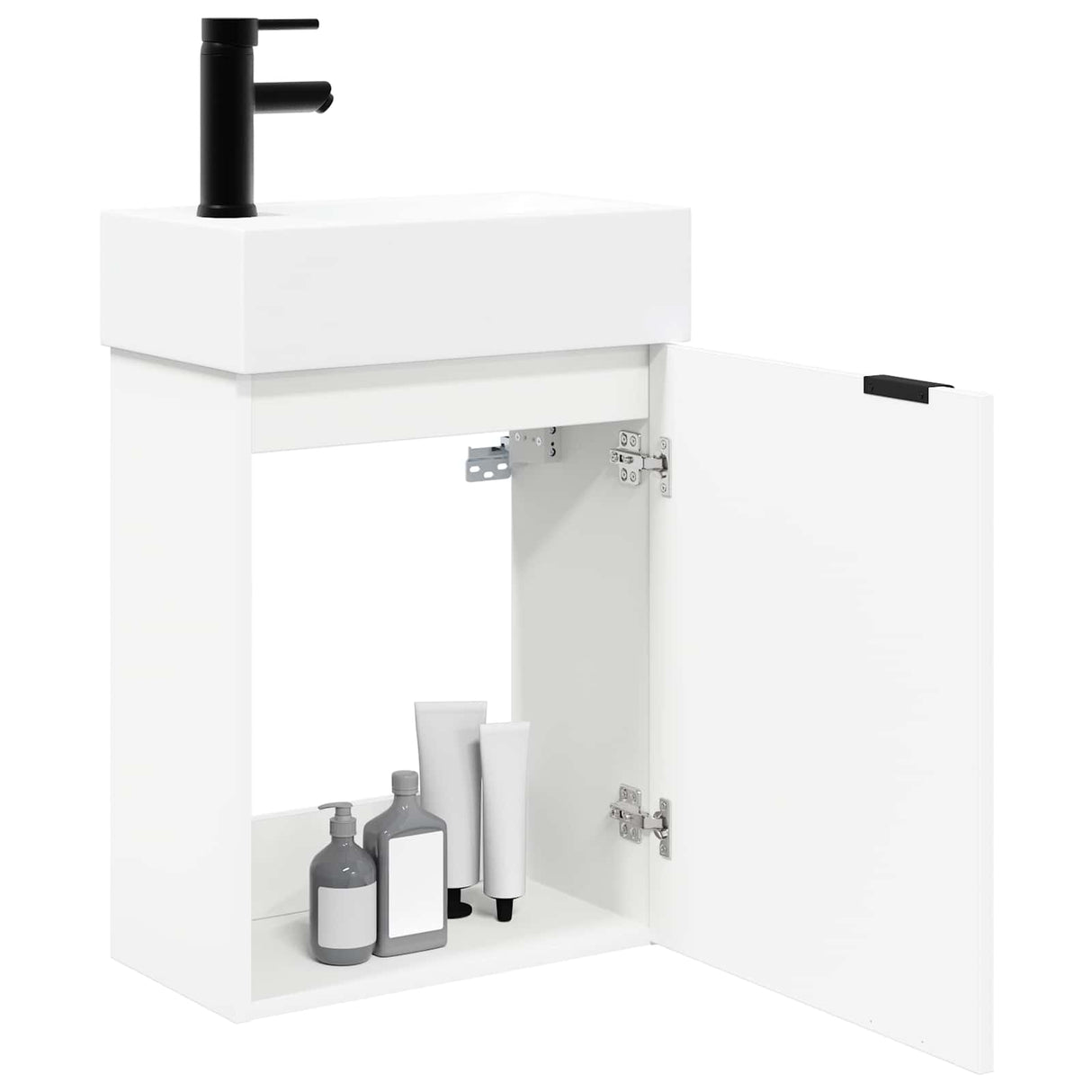 vidaXL Badkamermeubel met kraan Wit 45,5 x 22,5 x 84 cm