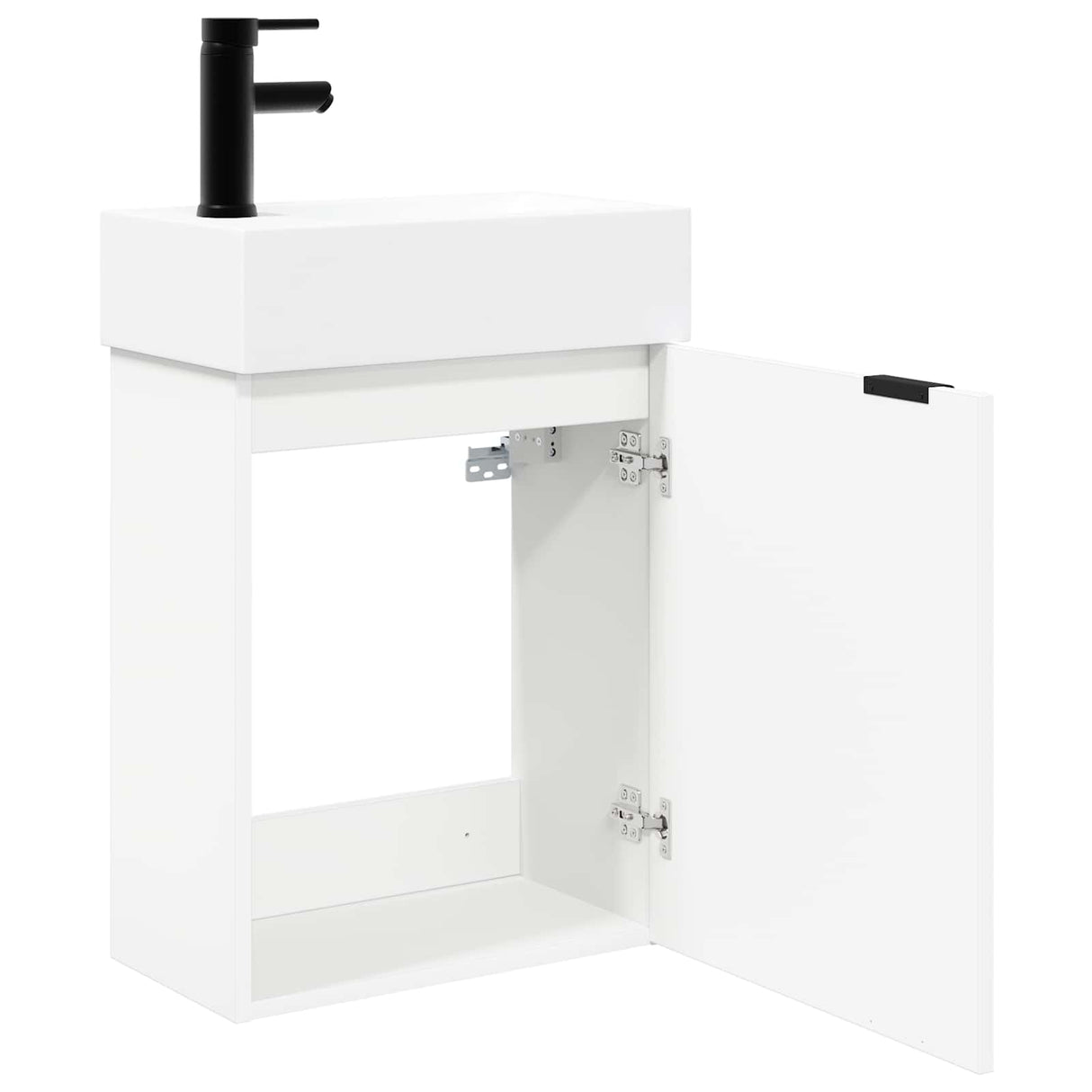 vidaXL Badkamermeubel met kraan Wit 45,5 x 22,5 x 84 cm