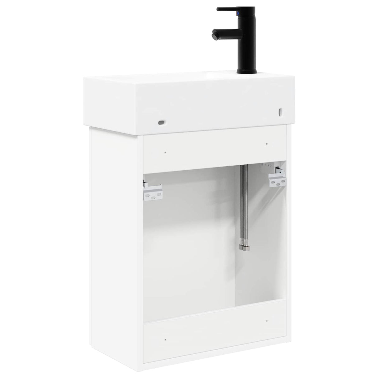 vidaXL Badkamermeubel met kraan Wit 45,5 x 22,5 x 84 cm