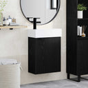 vidaXL Badkamermeubel met kraan Wit 45,5 x 22,5 x 84 cm