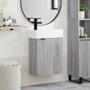 vidaXL Badkamermeubel met kraan Wit 45,5 x 22,5 x 84 cm