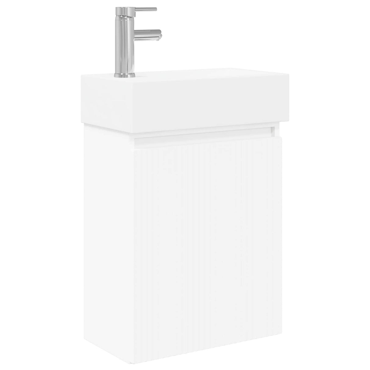 vidaXL Bathroom Cabinet with Faucet White 45.5 x 22.5 x 84 cm