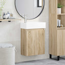 vidaXL Bathroom Cabinet with Faucet White 45.5 x 22.5 x 84 cm