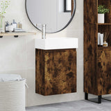 vidaXL Bathroom Cabinet with Faucet White 45.5 x 22.5 x 84 cm