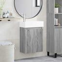vidaXL Bathroom Cabinet with Faucet White 45.5 x 22.5 x 84 cm