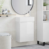 vidaXL Bathroom Cabinet with Faucet White 45.5 x 22.5 x 84 cm
