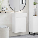 vidaXL Badkamermeubel met kraan Wit 45,5 x 22,5 x 84 cm