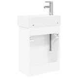 vidaXL Badkamermeubel met kraan Wit 45,5 x 22,5 x 84 cm