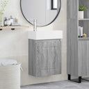 vidaXL Badkamermeubel met kraan Wit 45,5 x 22,5 x 84 cm
