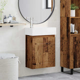 vidaXL Badkamermeubel met kraan Wit 45,5 x 22,5 x 84 cm