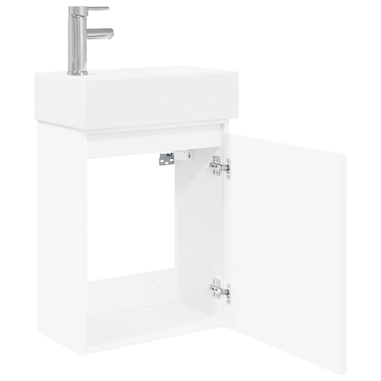 vidaXL Badkamermeubel met kraan Wit 45,5 x 25,5 x 84 cm