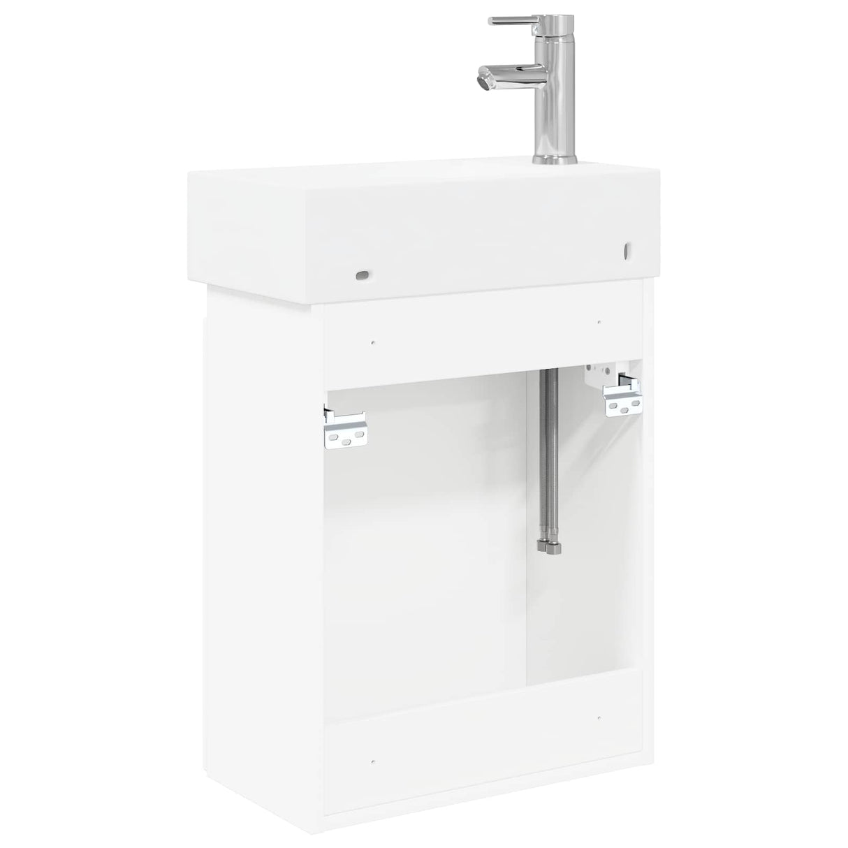 vidaXL Badkamermeubel met kraan Wit 45,5 x 25,5 x 84 cm