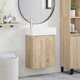 vidaXL Badkamermeubel met kraan Wit 45,5 x 25,5 x 84 cm