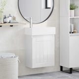 vidaXL Badkamermeubel met kraan Wit 45,5 x 25,5 x 84 cm