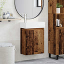 vidaXL Badkamermeubel met kraan Wit 45,5 x 25,5 x 84 cm