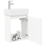 vidaXL Badkamermeubel met kraan Wit 45,5 x 22,5 x 84 cm