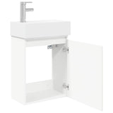 vidaXL Badkamermeubel met kraan Wit 45,5 x 22,5 x 84 cm