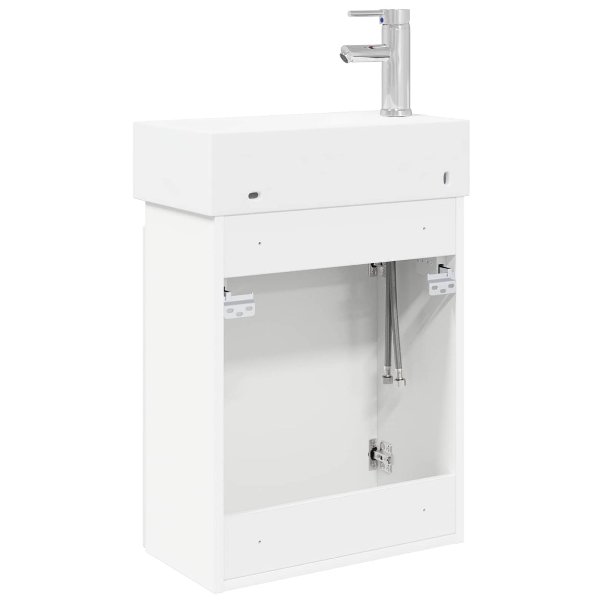 vidaXL Badkamermeubel met kraan Wit 45,5 x 22,5 x 84 cm