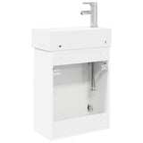 vidaXL Badkamermeubel met kraan Wit 45,5 x 22,5 x 84 cm