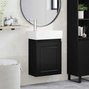 vidaXL Badkamermeubel met kraan Wit 45,5 x 22,5 x 84 cm