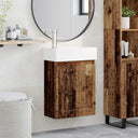 vidaXL Badkamermeubel met kraan Wit 45,5 x 22,5 x 84 cm