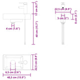vidaXL Bathroom Cabinet with Faucet White 40.5 x 22.5 x 62 cm