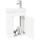 vidaXL Bathroom Cabinet with Faucet White 40.5 x 22.5 x 62 cm