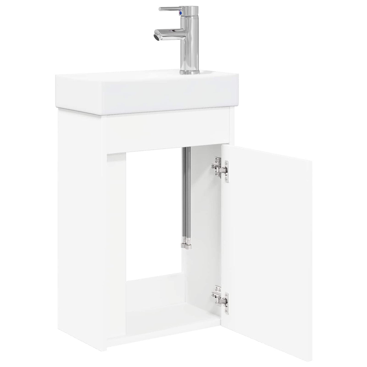 vidaXL Bathroom Cabinet with Faucet White 40.5 x 22.5 x 62 cm