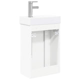 vidaXL Bathroom Cabinet with Faucet White 40.5 x 22.5 x 62 cm