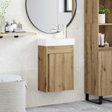 vidaXL Bathroom Cabinet with Faucet White 40.5 x 22.5 x 62 cm