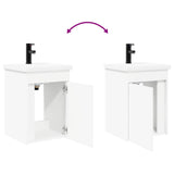 vidaXL Badkamermeubel met kraan Wit 42 x 40 x 74,5 cm