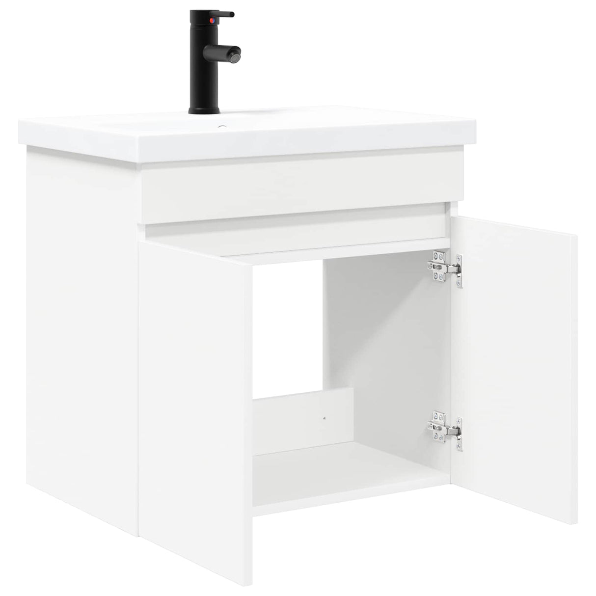 vidaXL Badkamermeubel met kraan Wit 61 x 40 x 74,5 cm