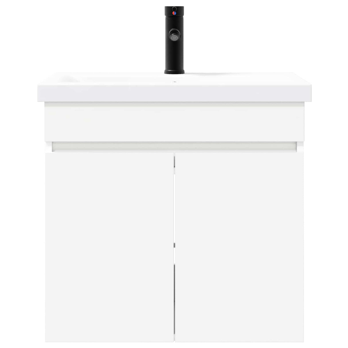 vidaXL Badkamermeubel met kraan Wit 61 x 40 x 74,5 cm