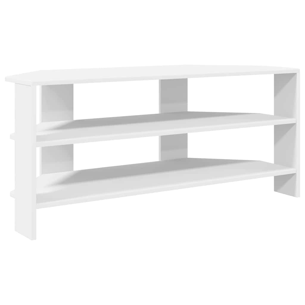 vidaXL HoekTVKabinet Wit 102x40,5x45cm Bewerkt hout