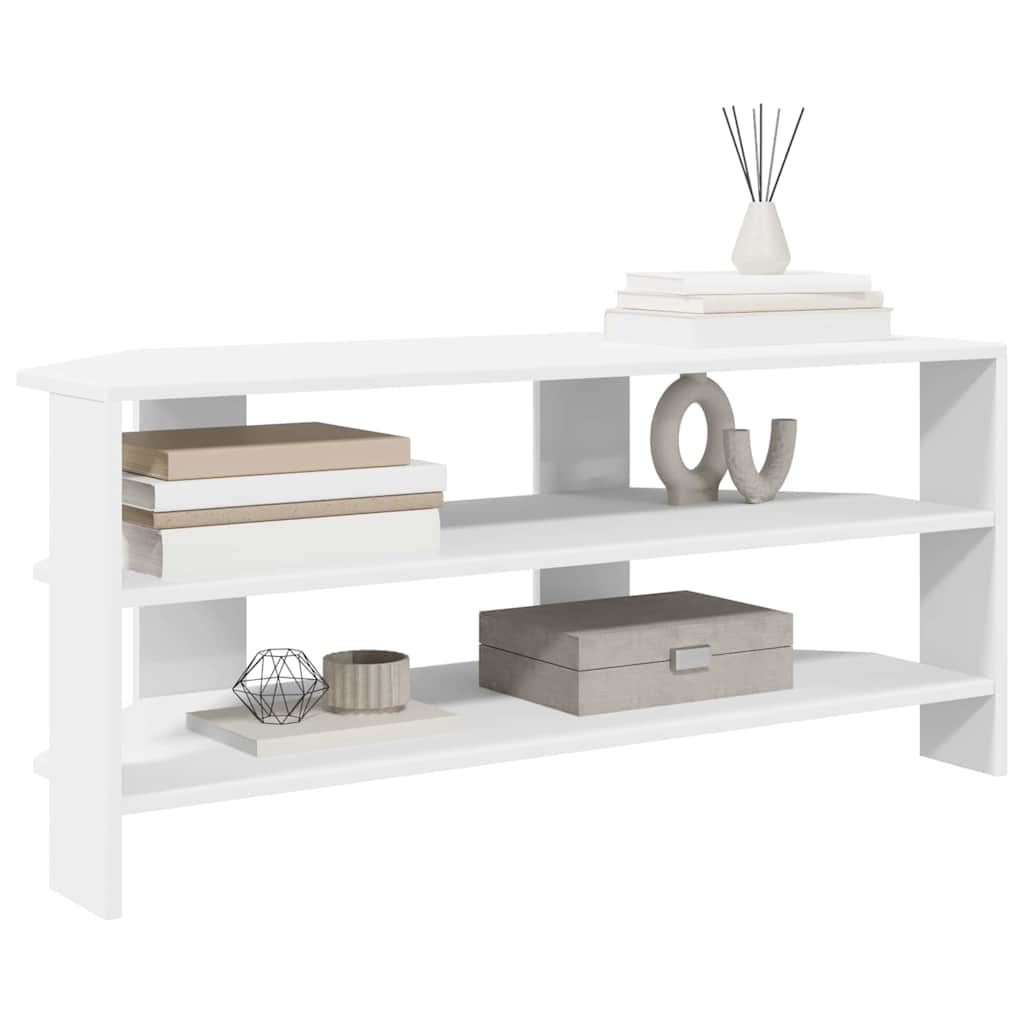 vidaXL HoekTVKabinet Wit 102x40,5x45cm Bewerkt hout