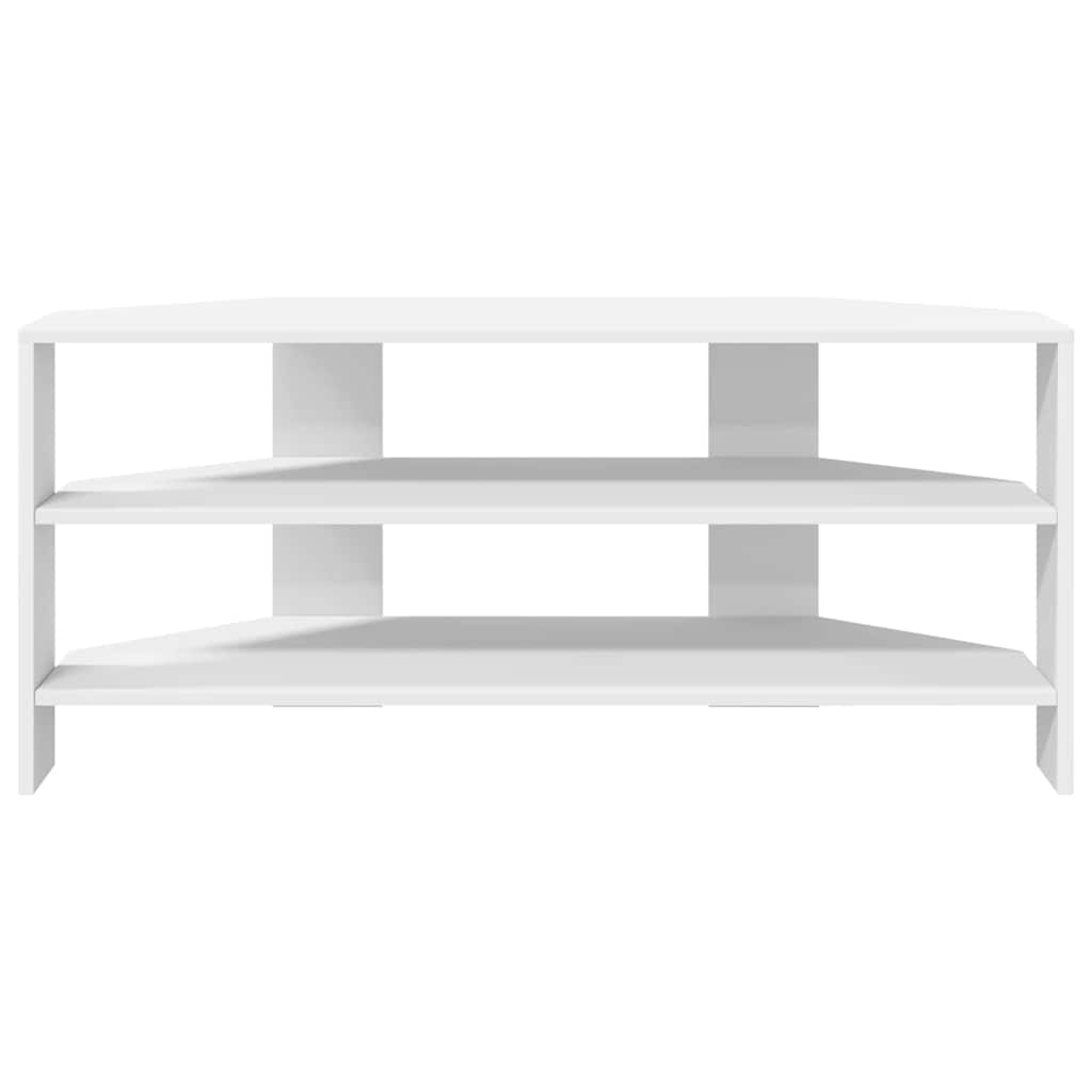 vidaXL HoekTVKabinet Wit 102x40,5x45cm Bewerkt hout