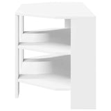 vidaXL HoekTVKabinet Wit 102x40,5x45cm Bewerkt hout