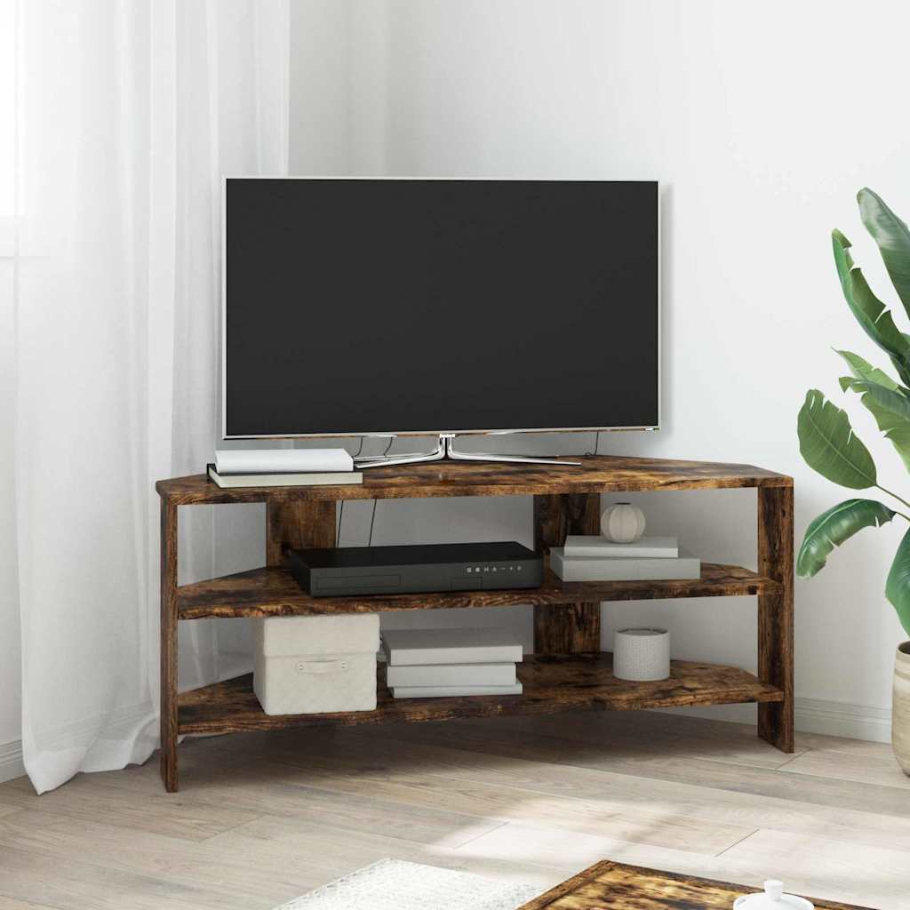 vidaXL HoekTVKabinet Wit 102x40,5x45cm Bewerkt hout