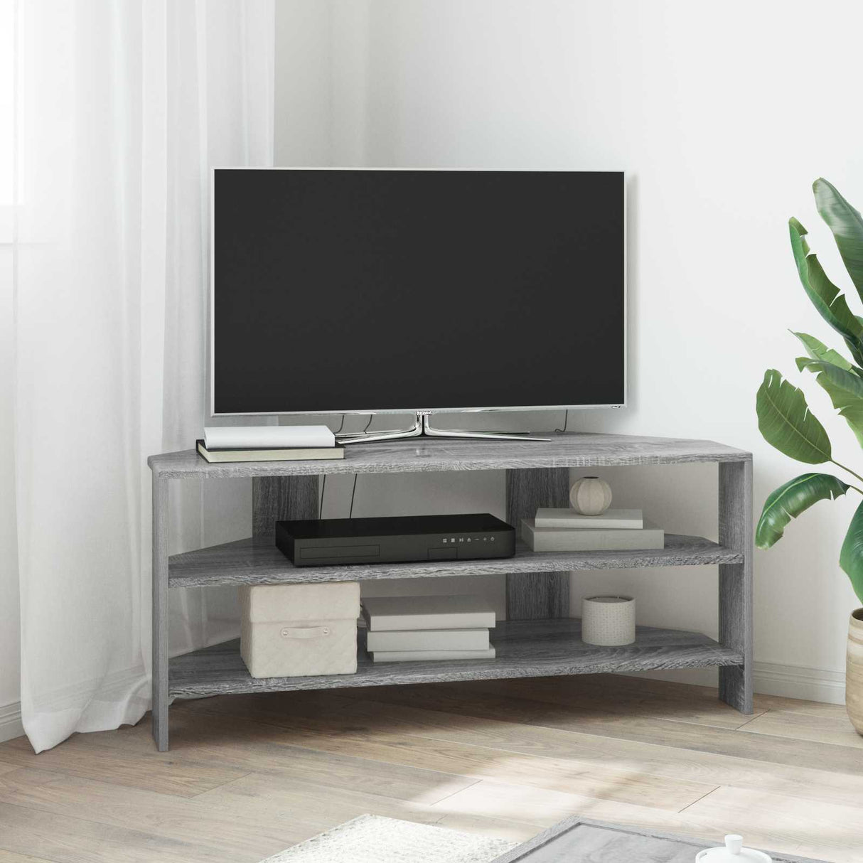 vidaXL HoekTVKabinet Wit 102x40,5x45cm Bewerkt hout