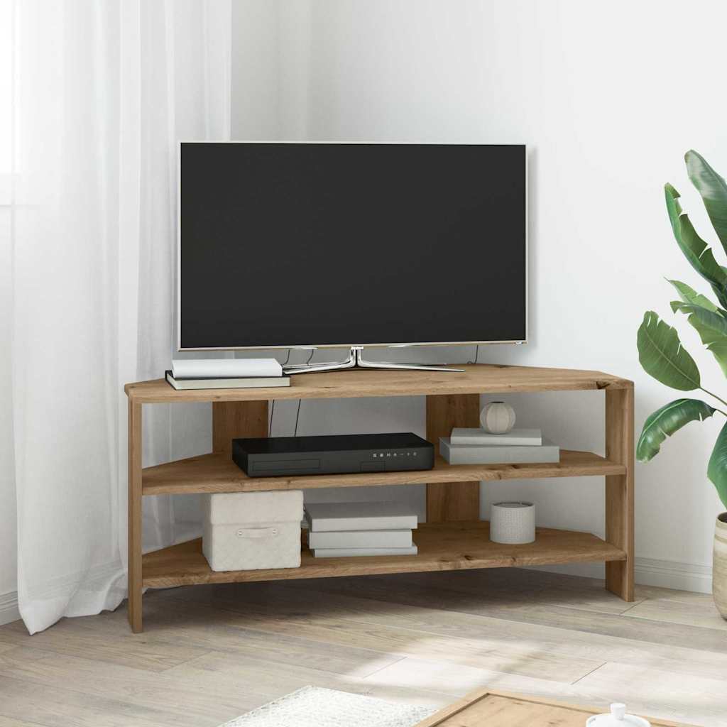 vidaXL HoekTVKabinet Wit 102x40,5x45cm Bewerkt hout