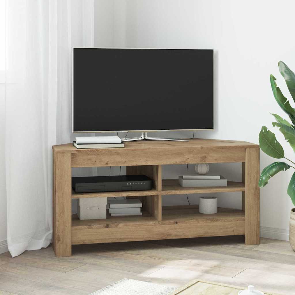 vidaXL Corner TV Cabinet White 102 x 40.5 x 45 cm Engineered wood