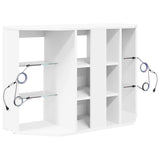 vidaXL Hoek LED TV Cabinet Wandgemonteerd Wit 100x40x68cm Bewerkt hout