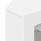 vidaXL Hoek LED TV Cabinet Wandgemonteerd Wit 100x40x68cm Bewerkt hout