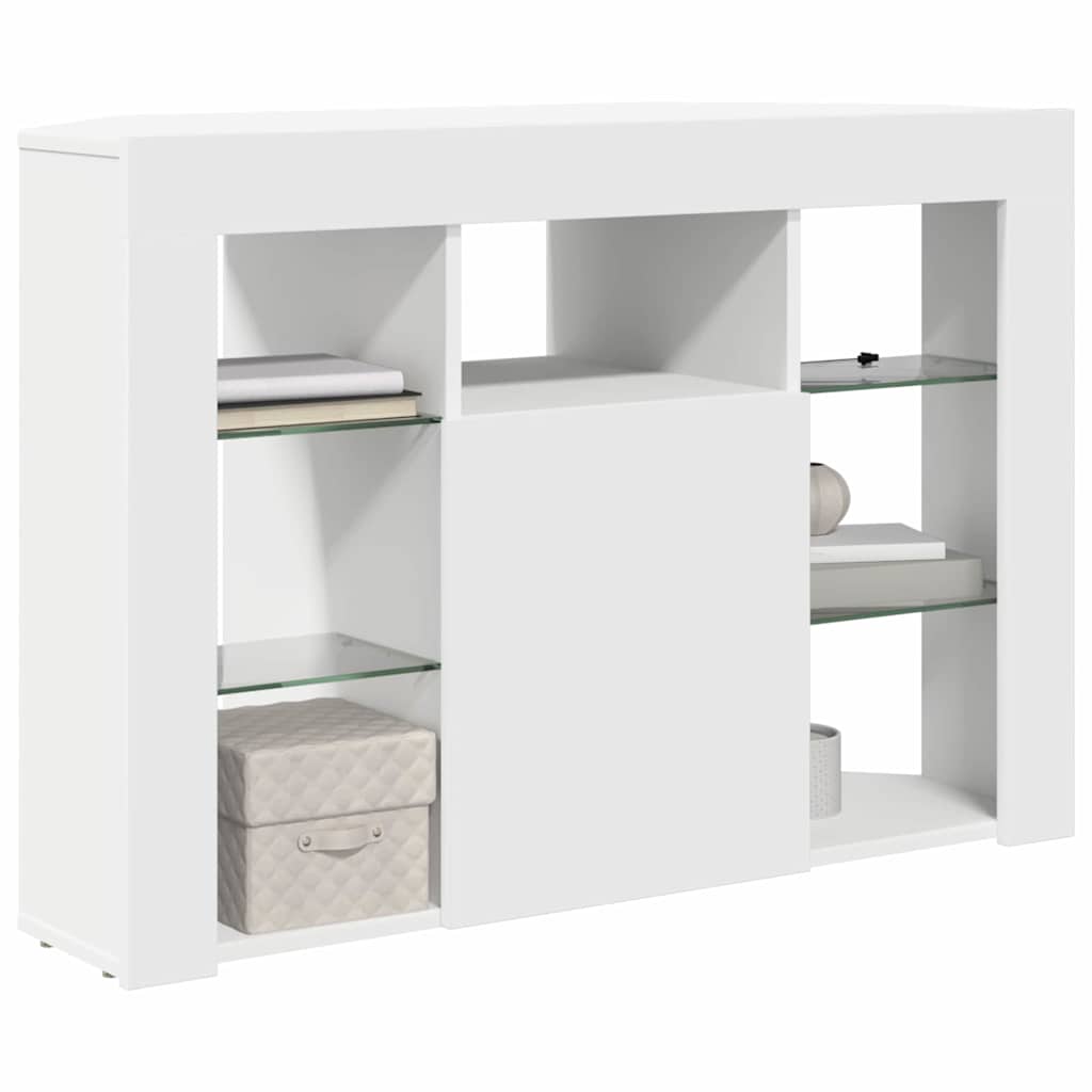 vidaXL Hoek LED TV Cabinet Wandgemonteerd Wit 100x40x68cm Bewerkt hout