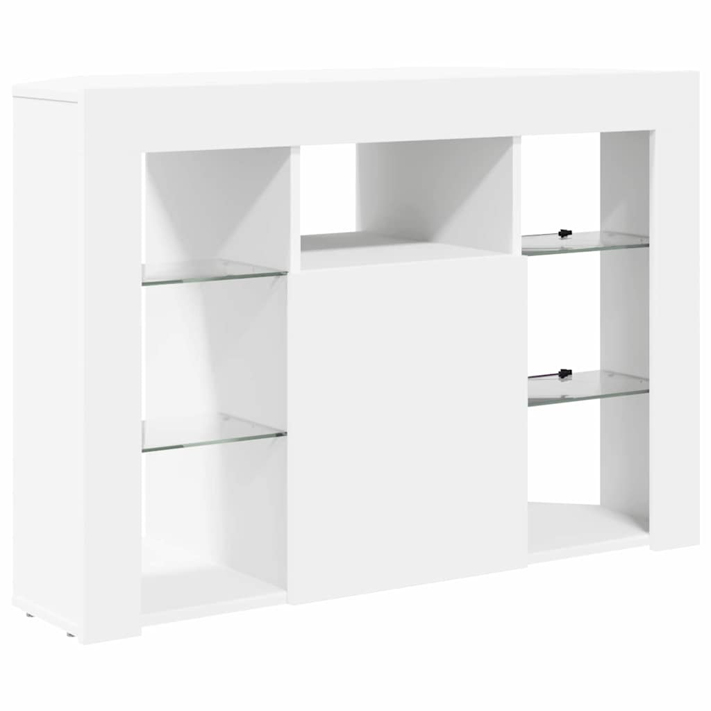 vidaXL Hoek LED TV Cabinet Wandgemonteerd Wit 100x40x68cm Bewerkt hout
