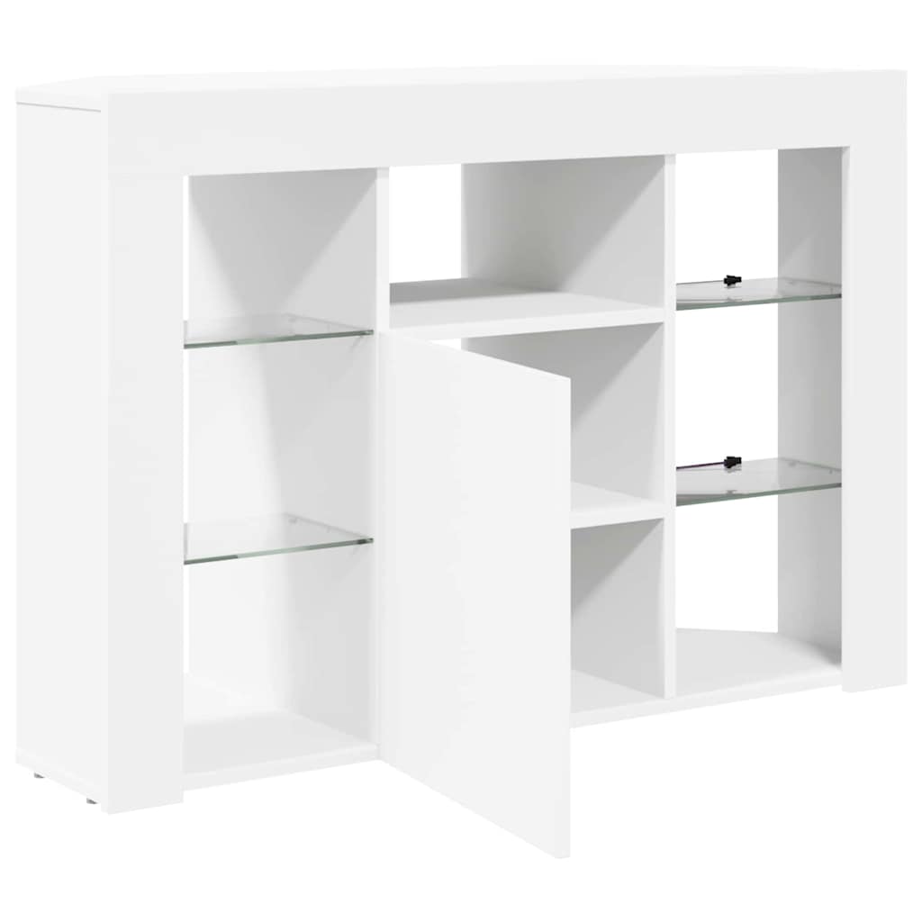vidaXL Hoek LED TV Cabinet Wandgemonteerd Wit 100x40x68cm Bewerkt hout