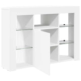 vidaXL Hoek LED TV Cabinet Wandgemonteerd Wit 100x40x68cm Bewerkt hout