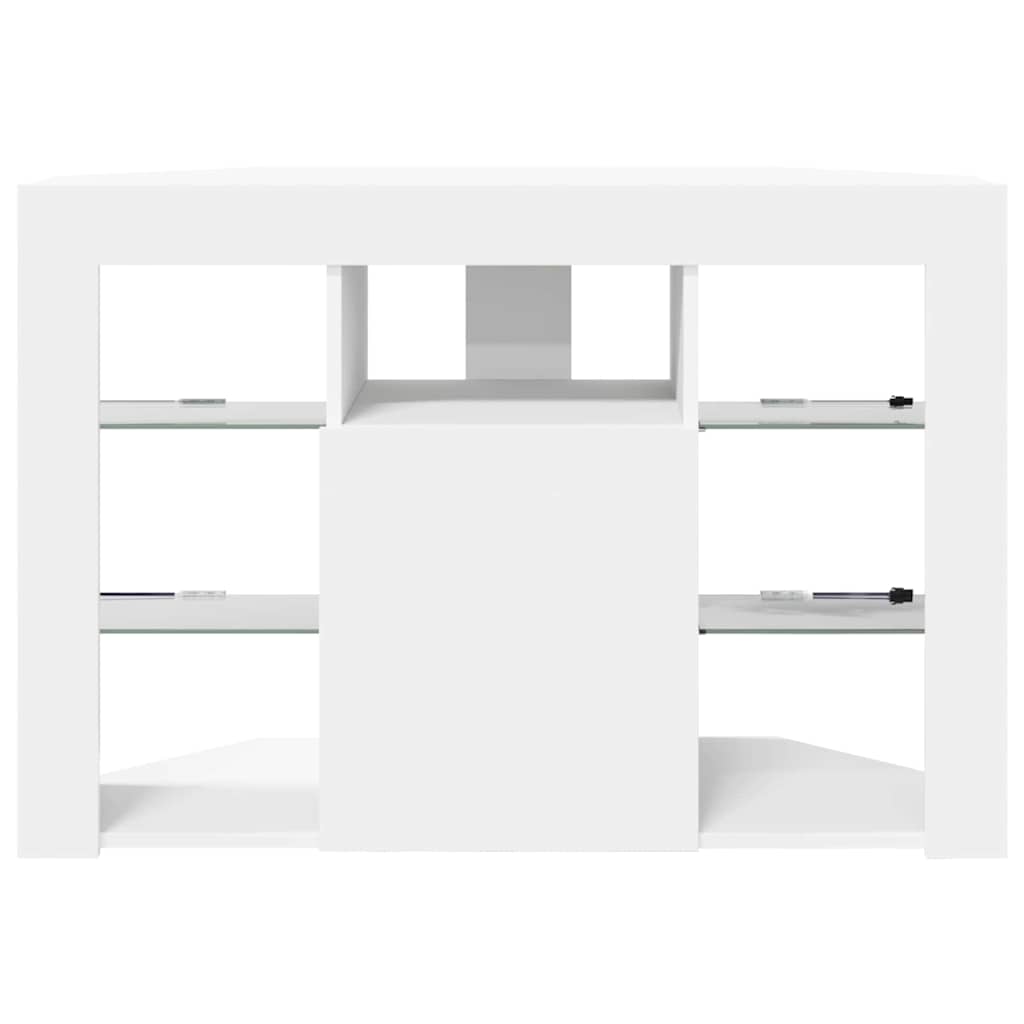 vidaXL Hoek LED TV Cabinet Wandgemonteerd Wit 100x40x68cm Bewerkt hout