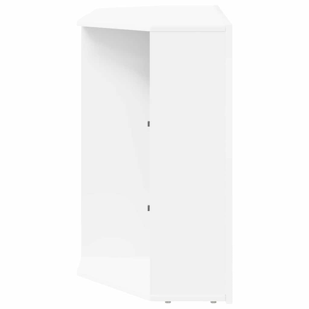 vidaXL Hoek LED TV Cabinet Wandgemonteerd Wit 100x40x68cm Bewerkt hout